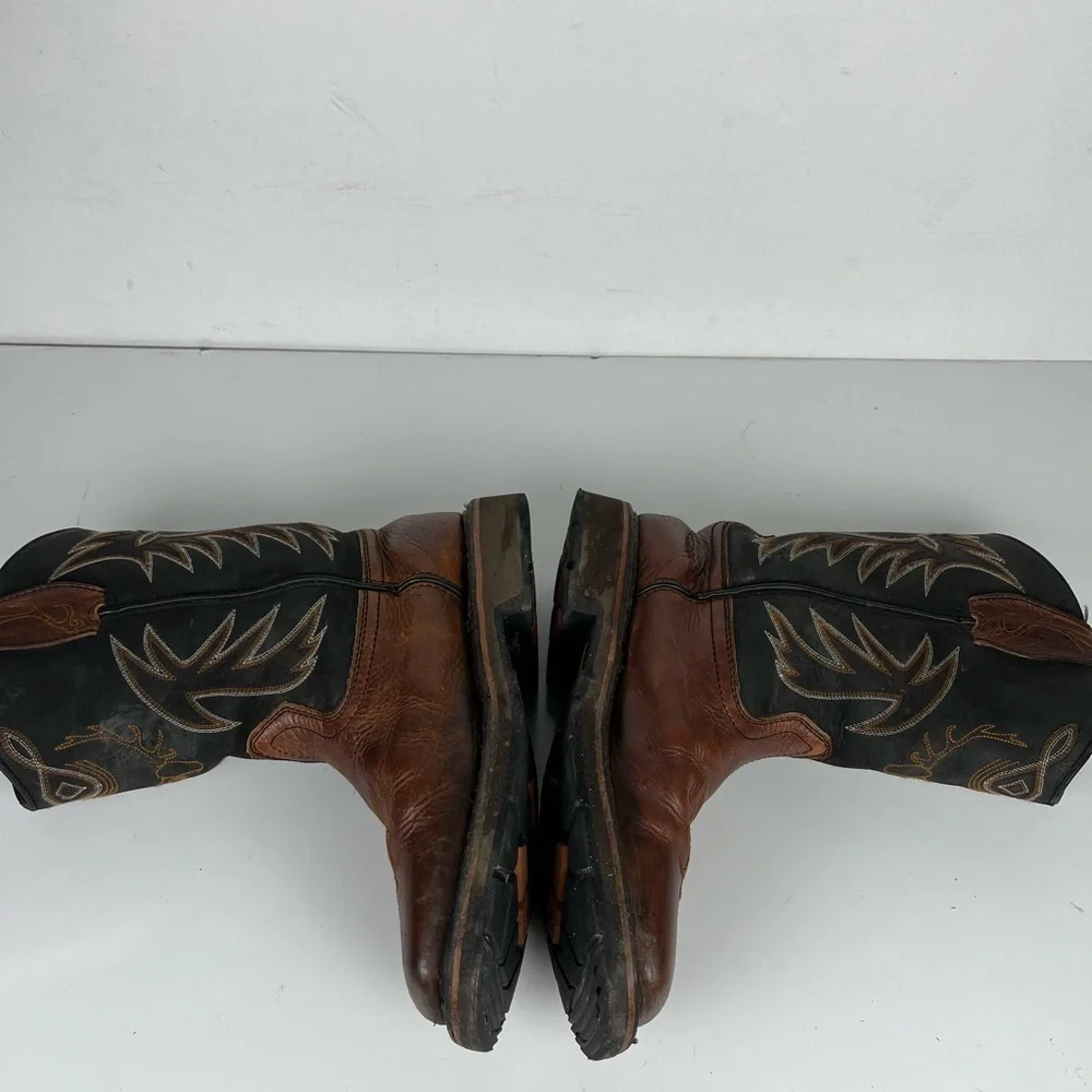 Cabela’s Mens Boots‎ Size 8M Pinedale XT Deer Skull Western Square Toe Work